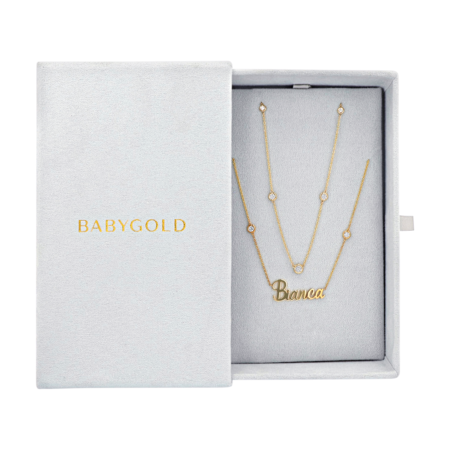 Luxe Name Diamond Bezel Gift Set