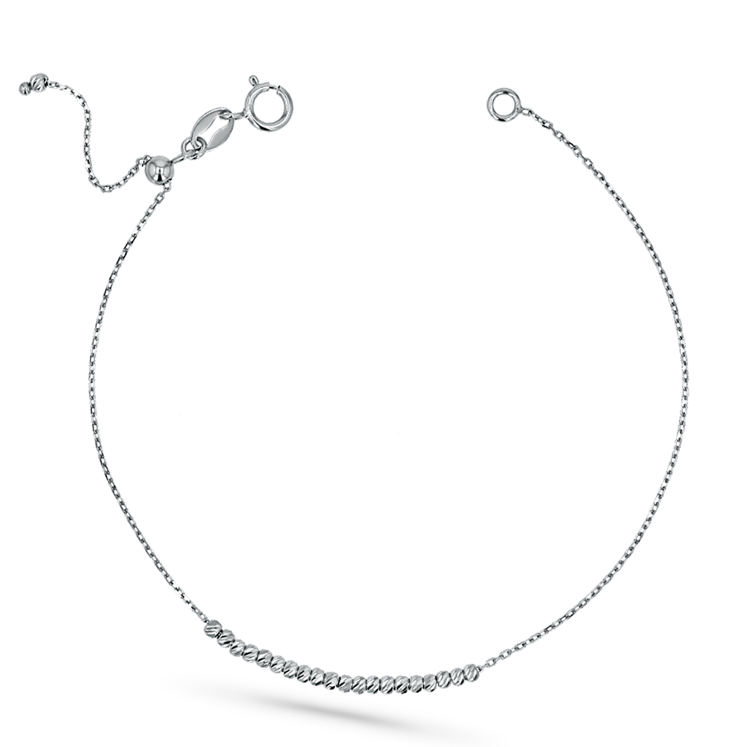 Dainty Moon Cut Strand Bracelet