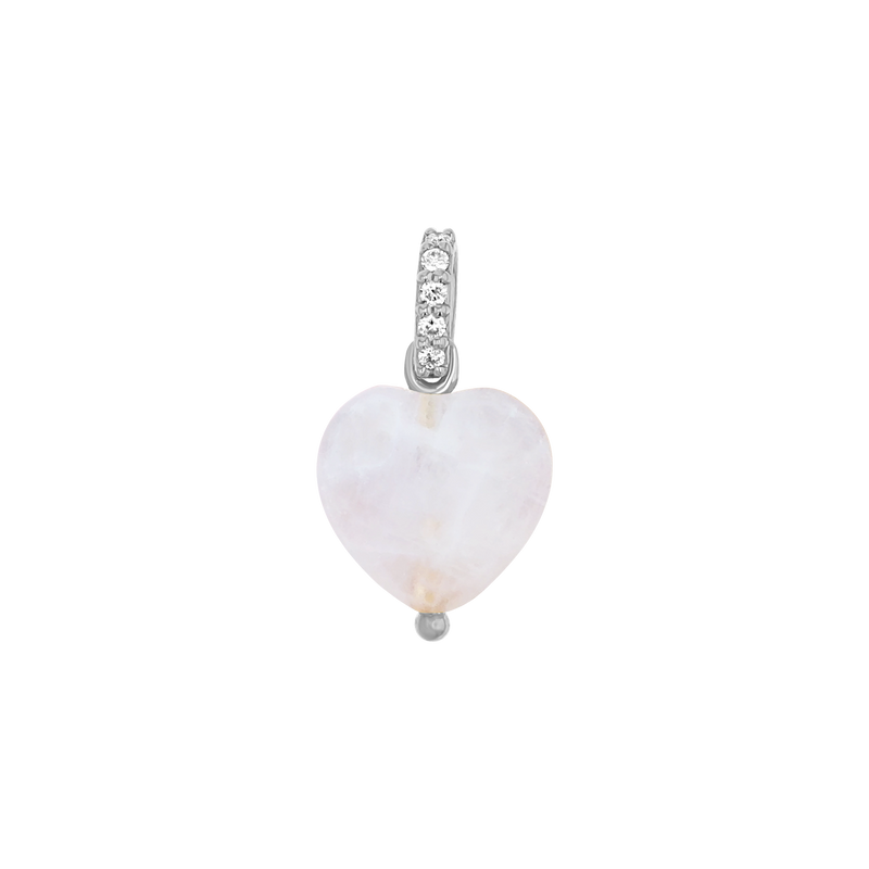 Rose Quartz Heart Charm