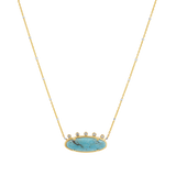 Diamond Oval Turquoise Necklace