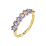 Tanzanite Oval Half Eternity Band