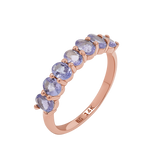 Tanzanite Oval Half Eternity Band