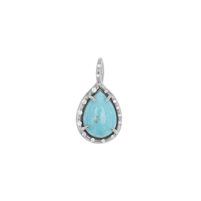 Turquoise Tear Drop Charm