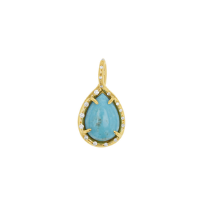 Turquoise Tear Drop Charm