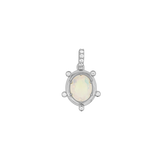 Opal and Diamond Halo Charm