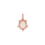 Opal and Diamond Halo Charm