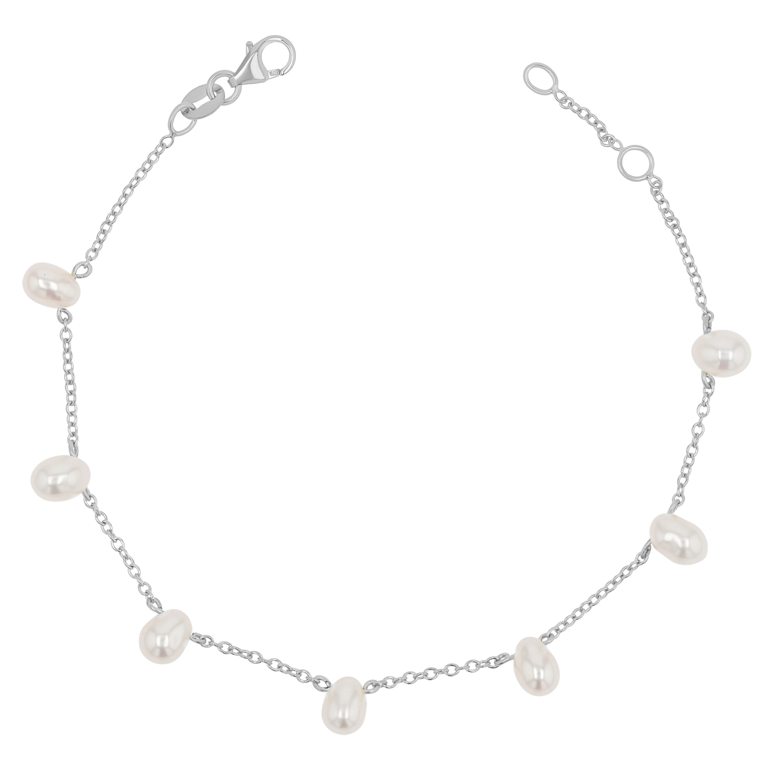 Pearl Drop Station Bracelet