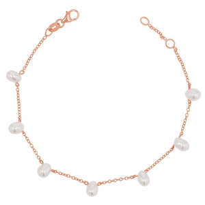 Pearl Drop Station Bracelet