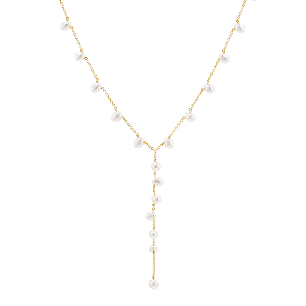 Pearl Lariat Y Chain Necklace