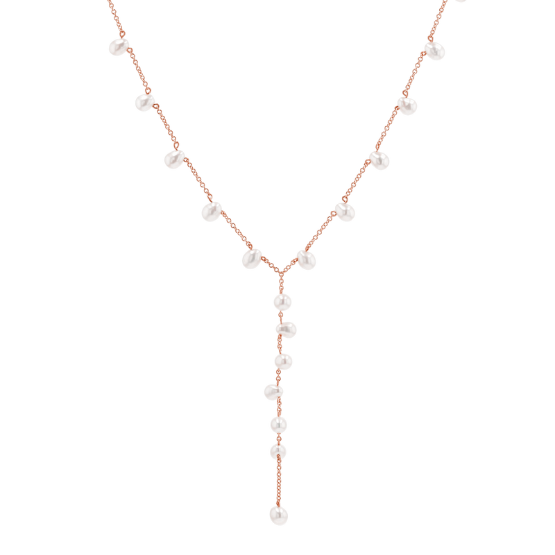 Pearl Lariat Y Chain Necklace