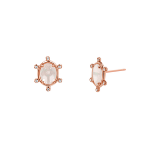 Opal and Diamond Halo Studs