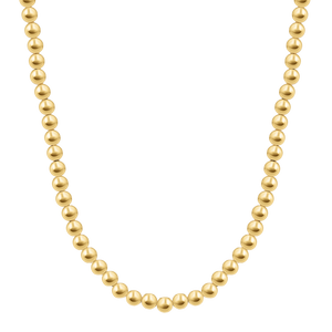 6mm Gold Bead Ball Necklace