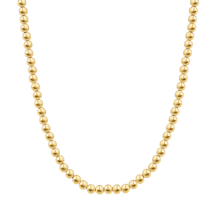 5mm Gold Bead Ball Necklace