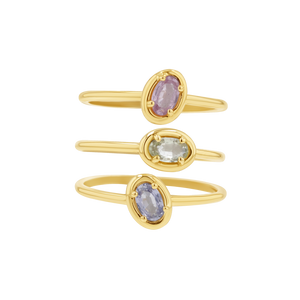 Trio Oval Sapphire Ring Set