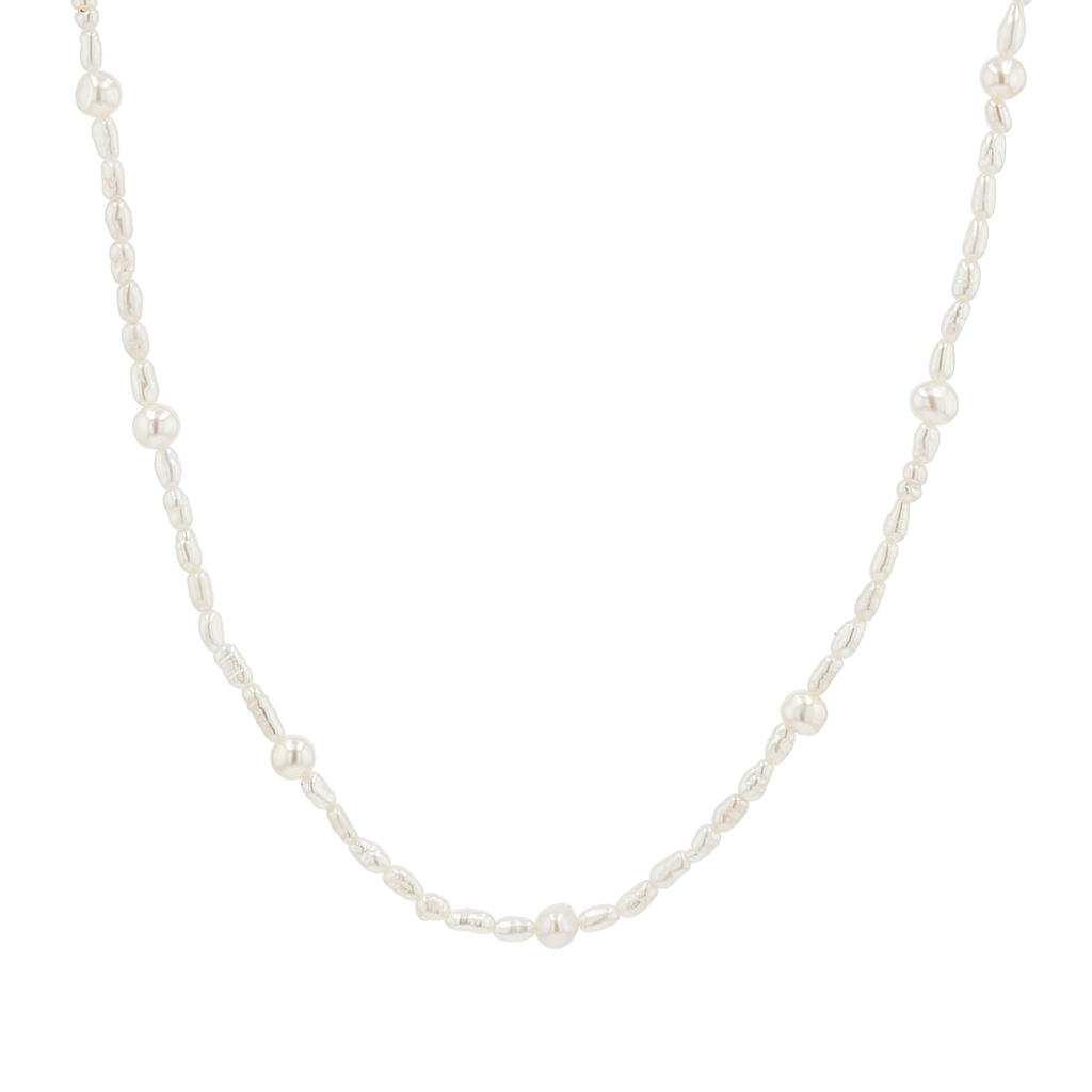 Dainty Pearl Station Necklace