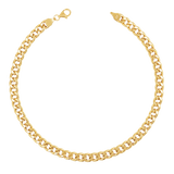 14K Miami Cuban Curb Link Anklet 5.5mm