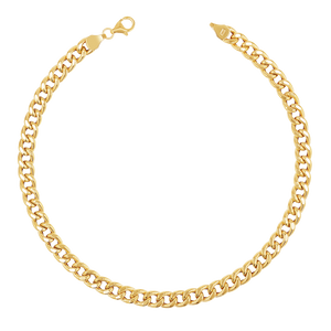 14K Miami Cuban Curb Link Anklet 5.5mm