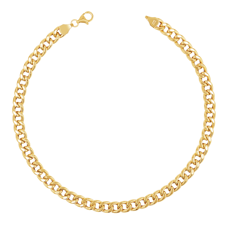 14K Miami Cuban Curb Link Anklet 5.5mm