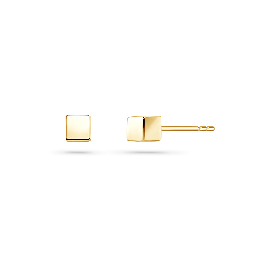 Square Block Stud Earrings