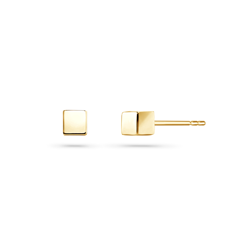 Square Block Stud Earrings