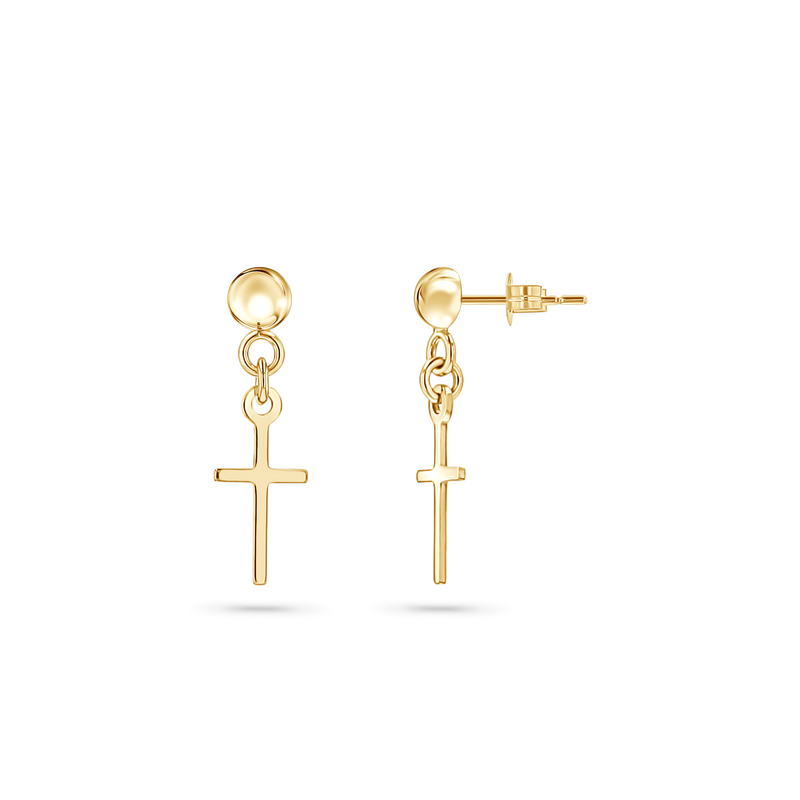 Classic Cross Drop Earrings