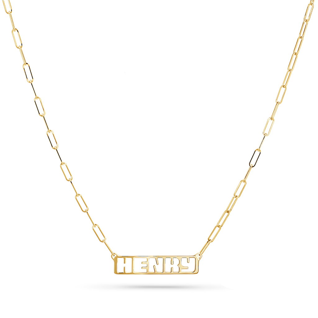 Customizable Cut-Out Name Necklace