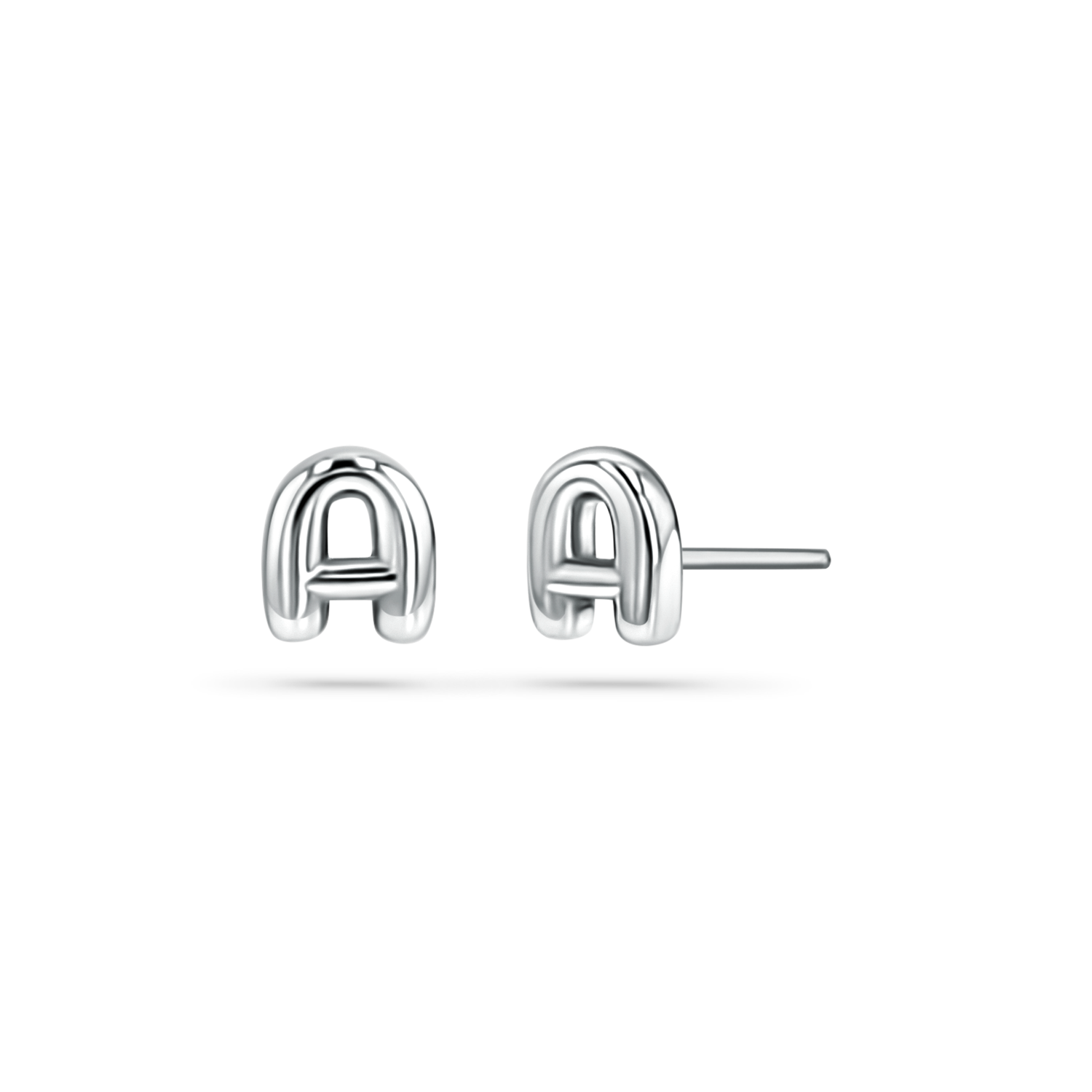 Mini Puff Letter Studs