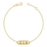 Oval Starset Diamond Initial Bracelet