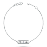 Oval Starset Diamond Initial Bracelet