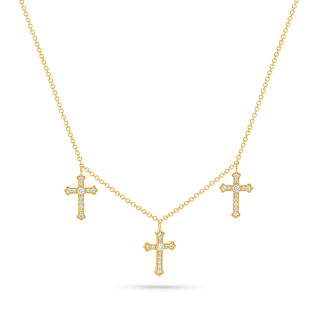 Trinity Diamond Cross Necklace