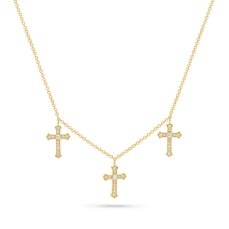 Trinity Diamond Cross Necklace