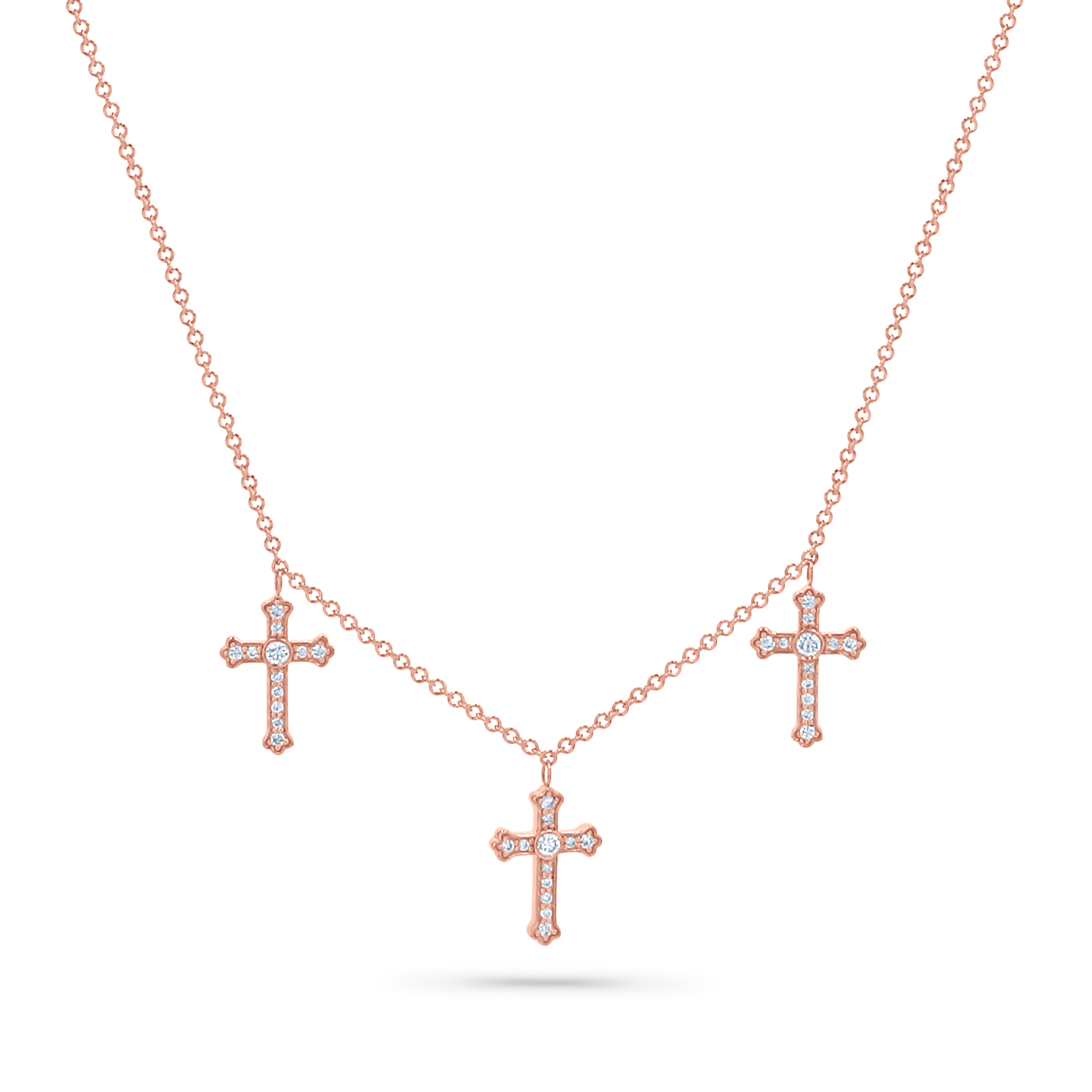 Trinity Diamond Cross Necklace