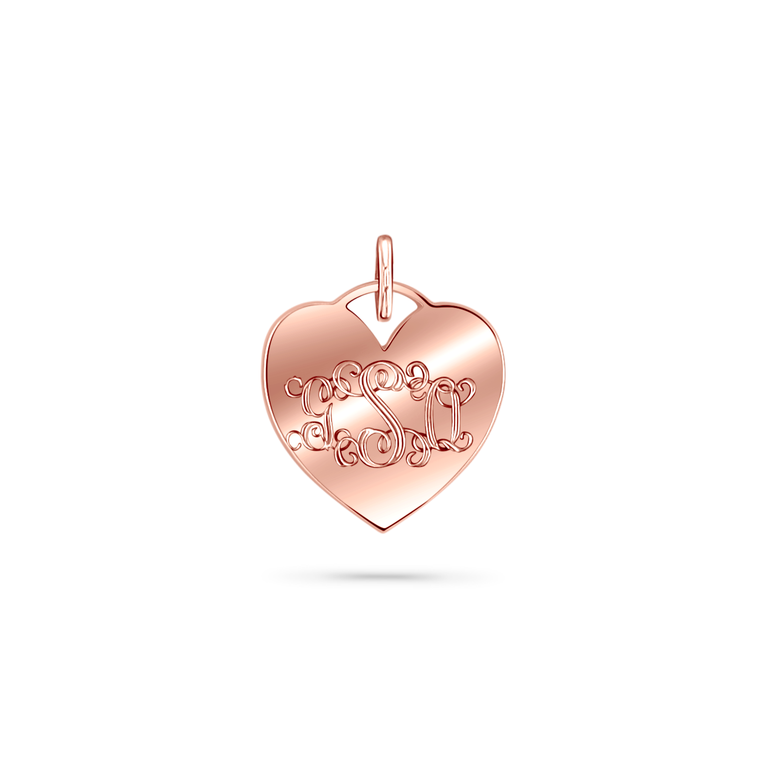 Mini Heart Monogram Charm