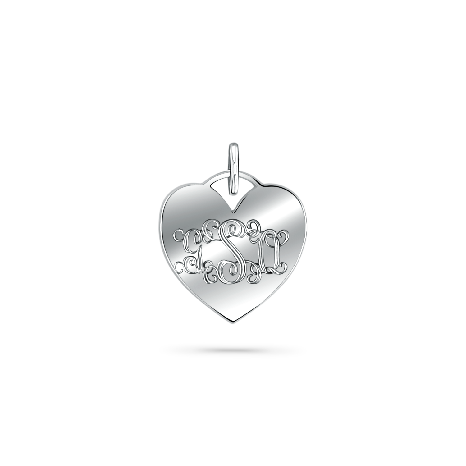 Mini Heart Monogram Charm