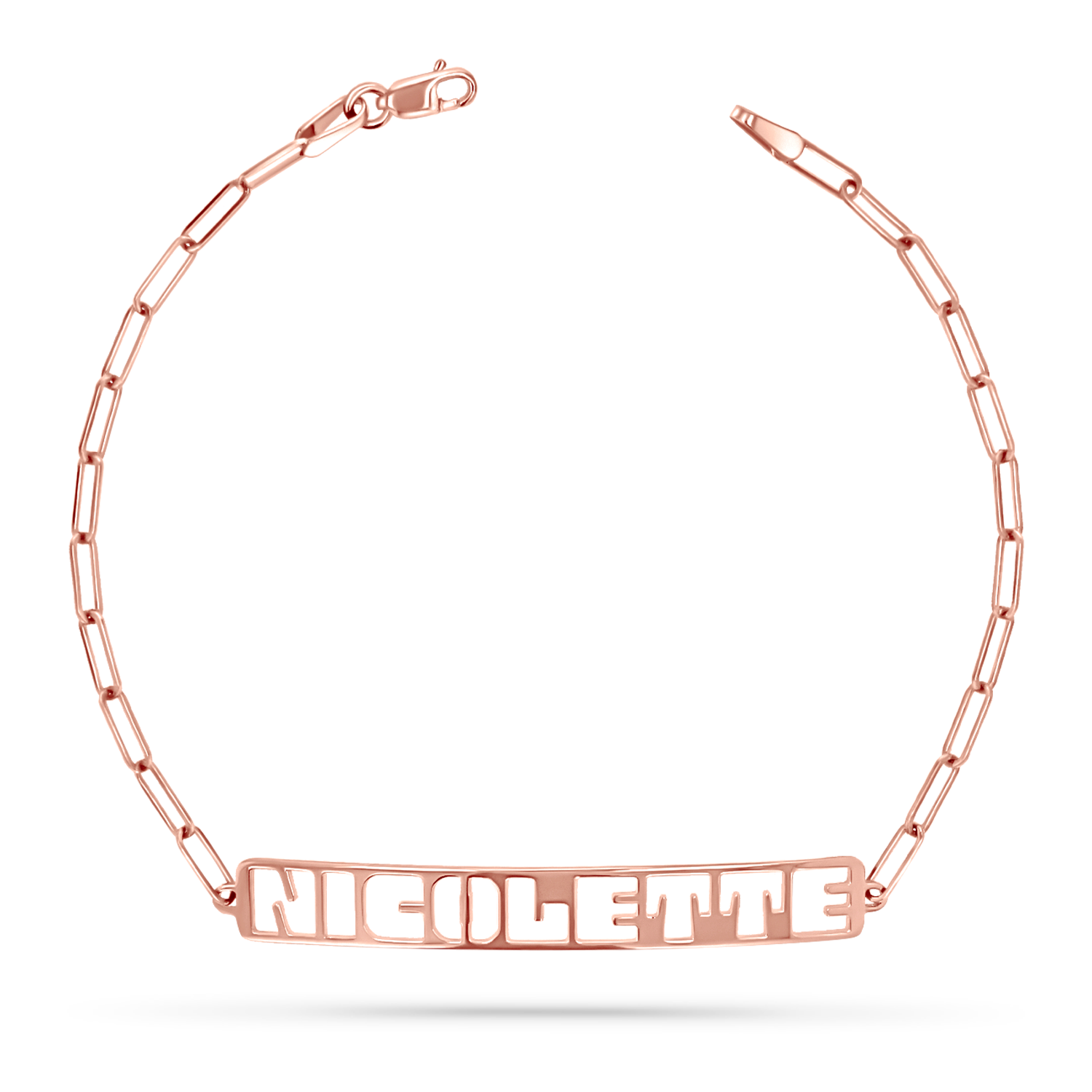 Customizable Cut-Out Name Bracelet