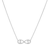 Diamond Infinity Letter Necklace