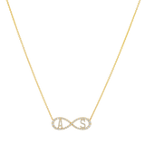 Diamond Infinity Letter Necklace