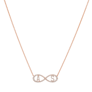 Diamond Infinity Letter Necklace