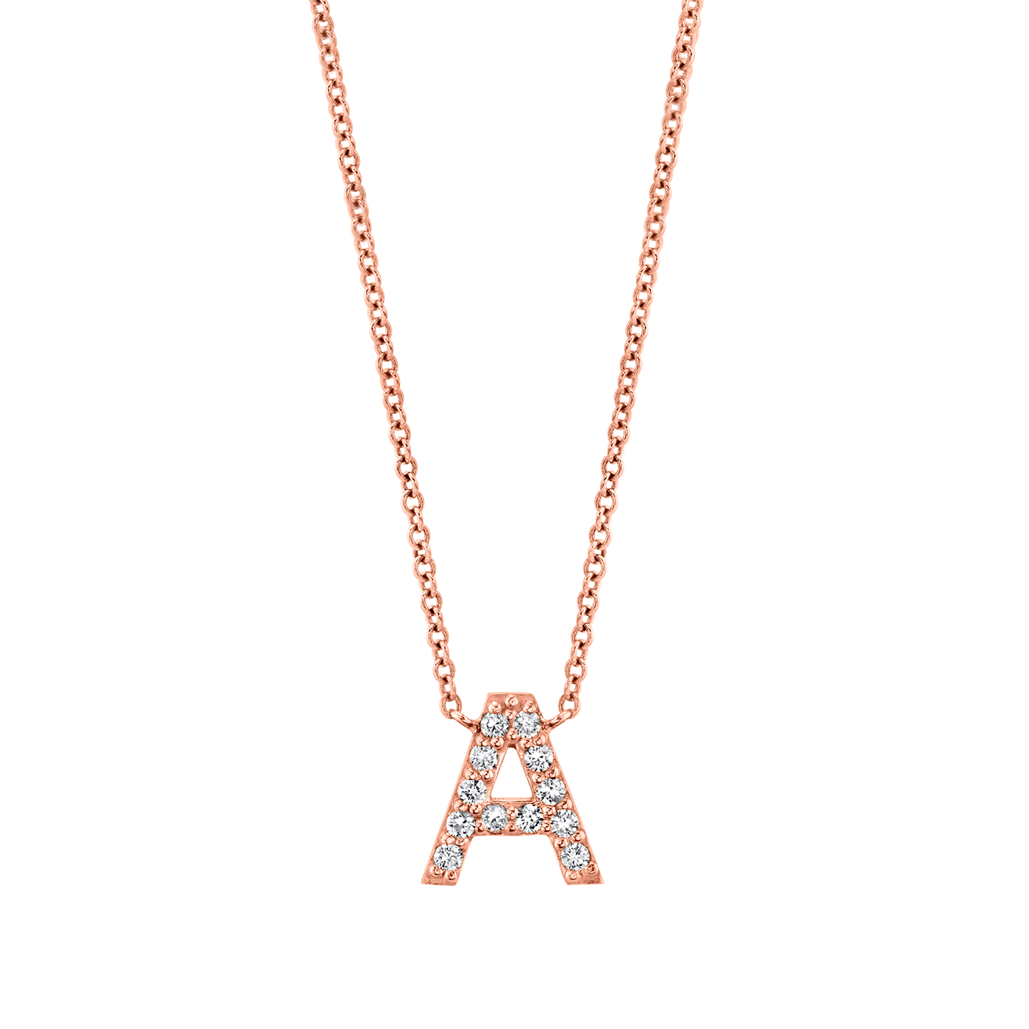 Kids Diamond Pave Letter Necklace