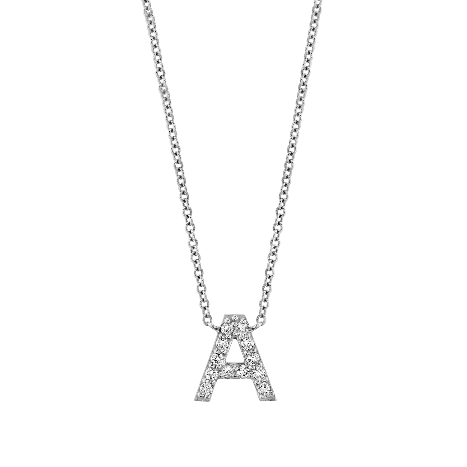 Kids Diamond Pave Letter Necklace