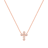 Kids Diamond Bezel Cross Necklace