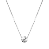 Kids Step Bezel Solitaire Necklace