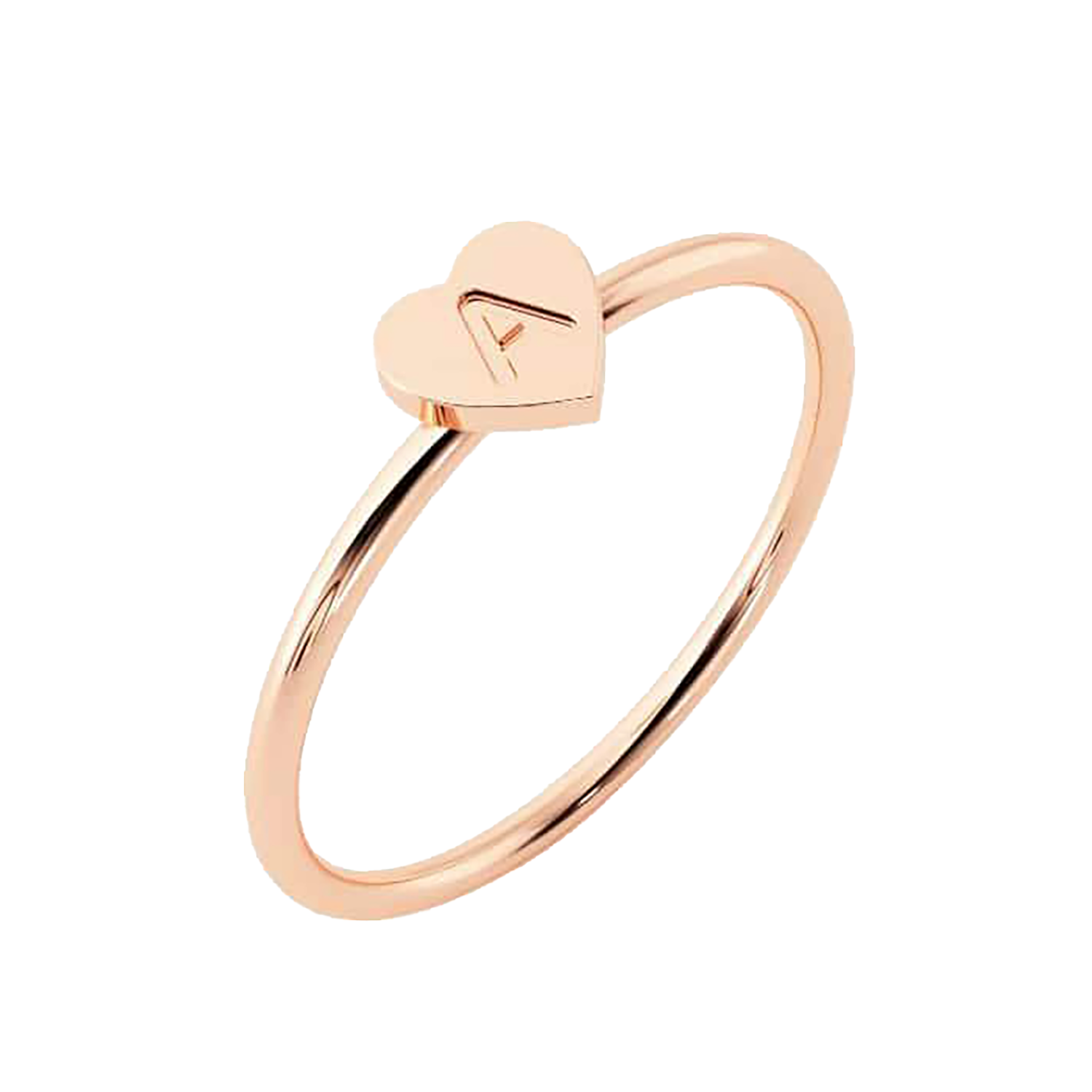 Kids Initial Heart Ring