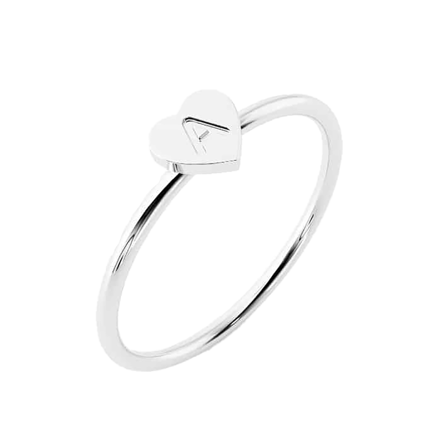 Kids Initial Heart Ring