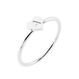 Kids Initial Heart Ring