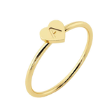 Petit Initial Heart Ring