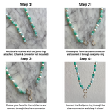 Pearl Aqua Connector Chain Necklace