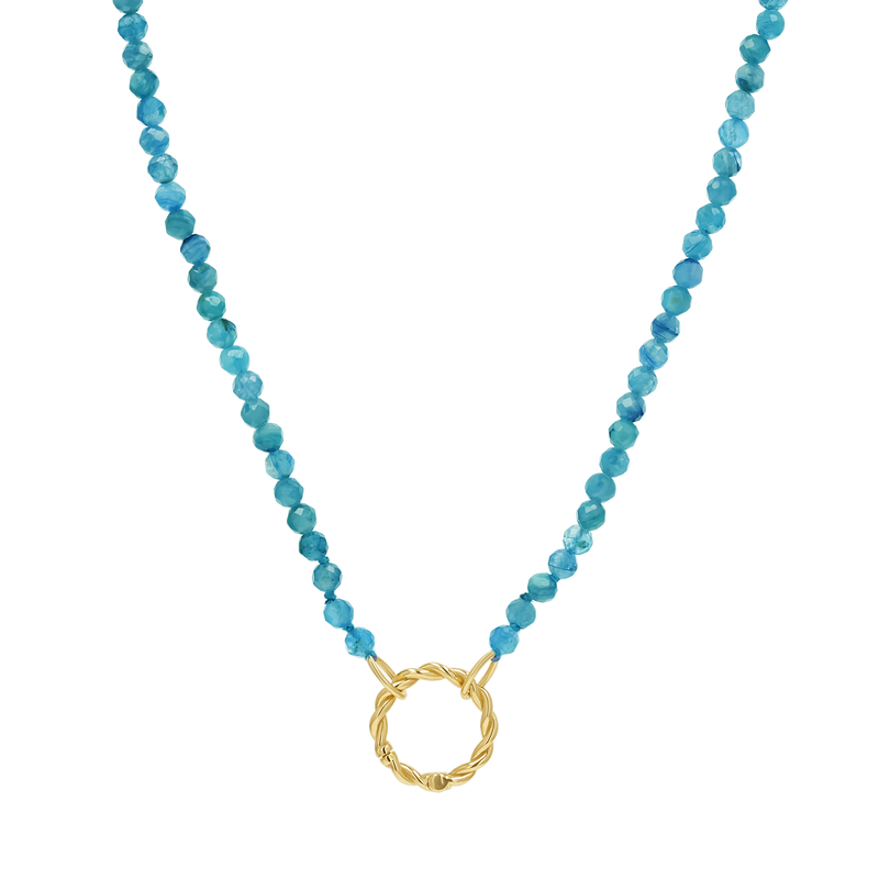 Blue Apatite Connector Necklace