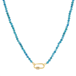 14K Gold Blue Apatite Connector Necklace – Baby Gold