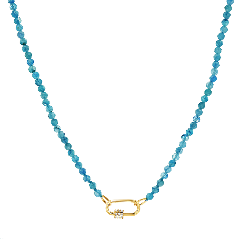 Blue Apatite Connector Necklace